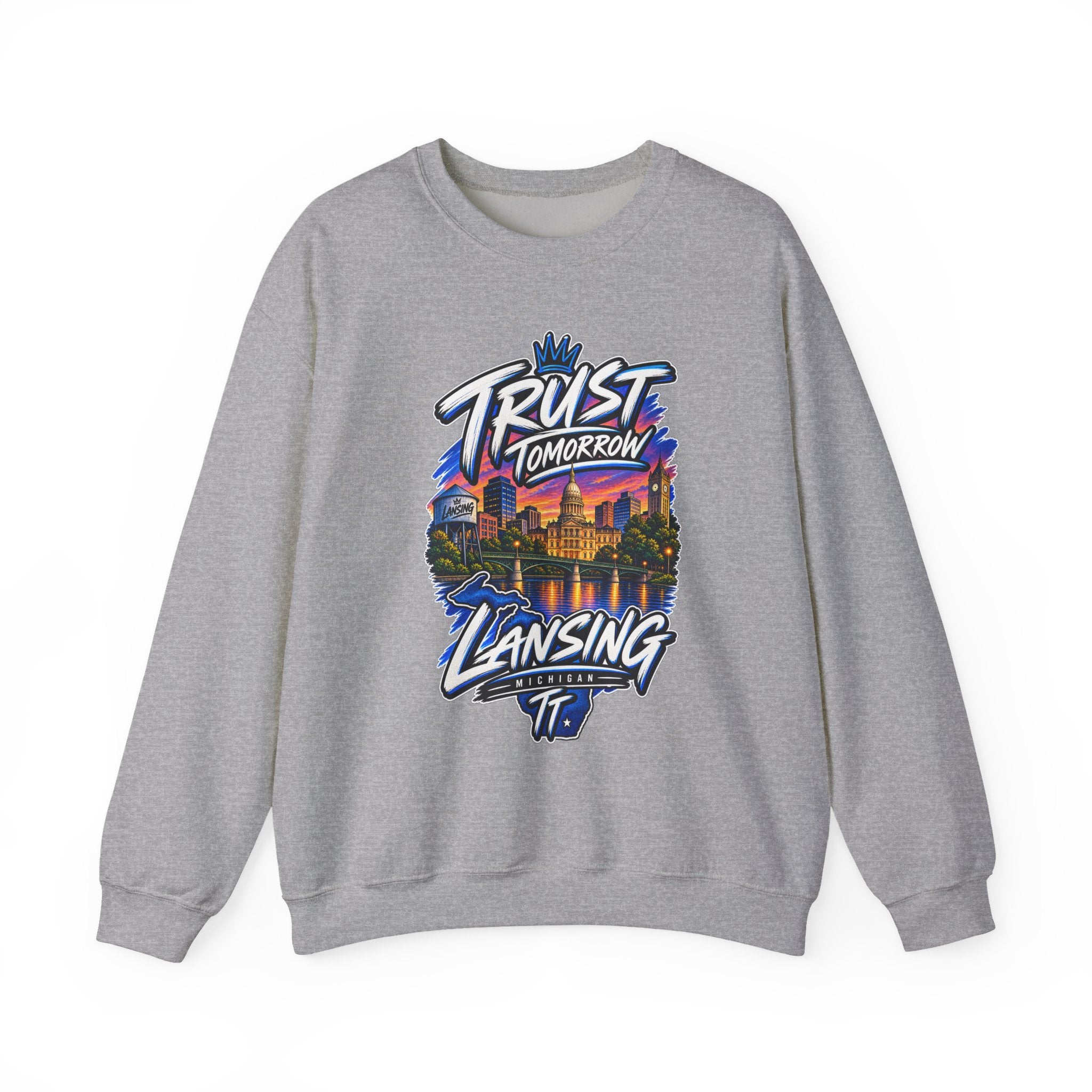 Lansing Skyline “Trust Tomorrow” Graphic Sweatshirt