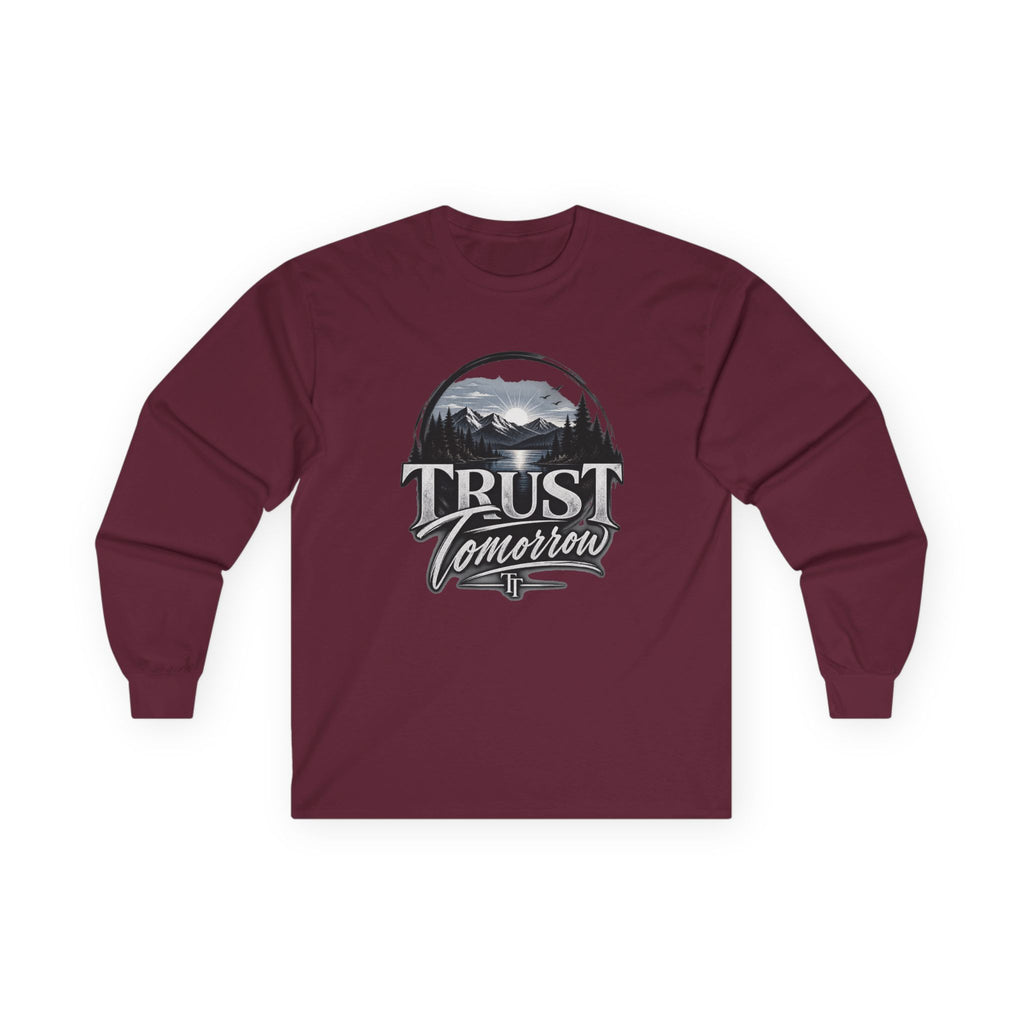 Trust Tomorrow Long Sleeve Tee — Vintage Mountain Graphic