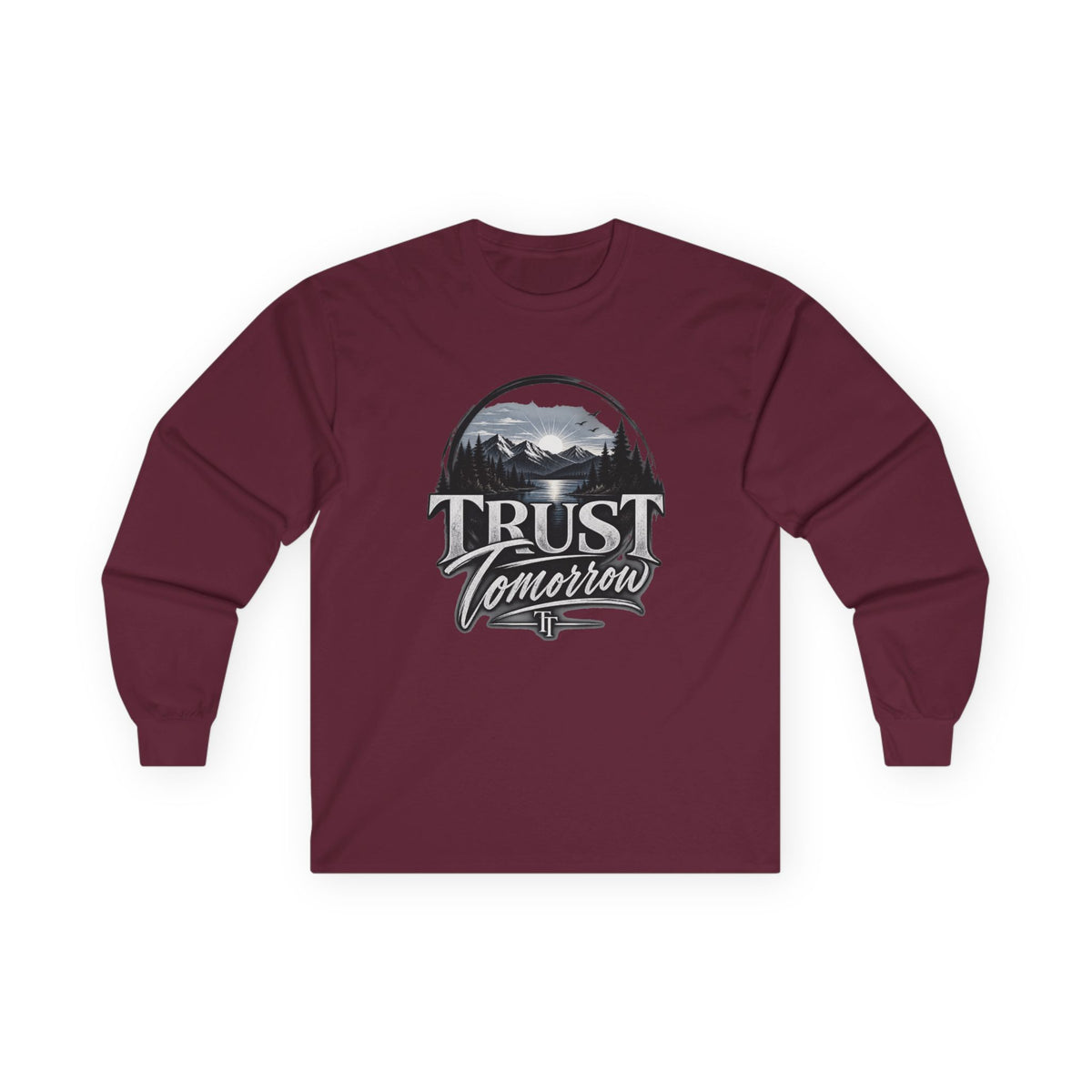 Trust Tomorrow Long Sleeve Tee — Vintage Mountain Graphic
