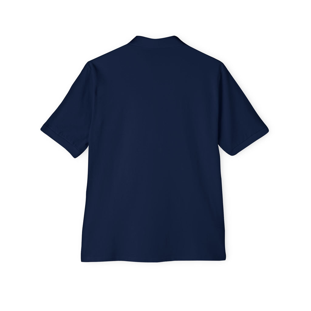 Men's White Polo Shirt with Subtle Chest Logo — Classic Piqué Golf & Work Polo