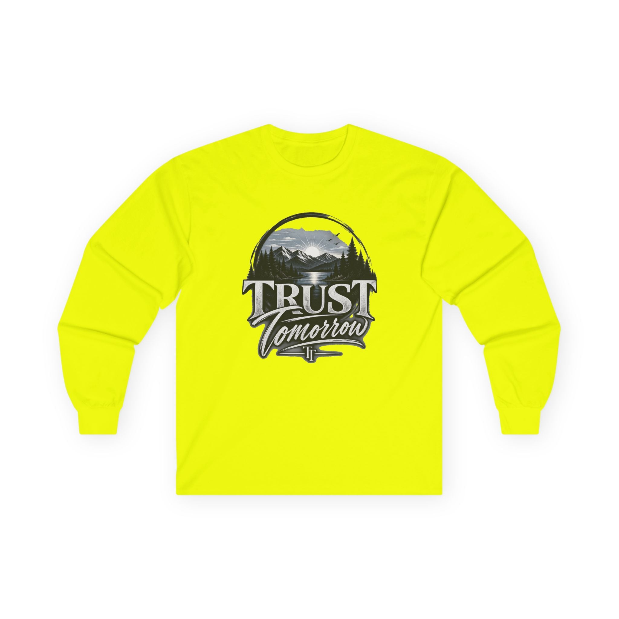 Trust Tomorrow Long Sleeve Tee — Vintage Mountain Graphic