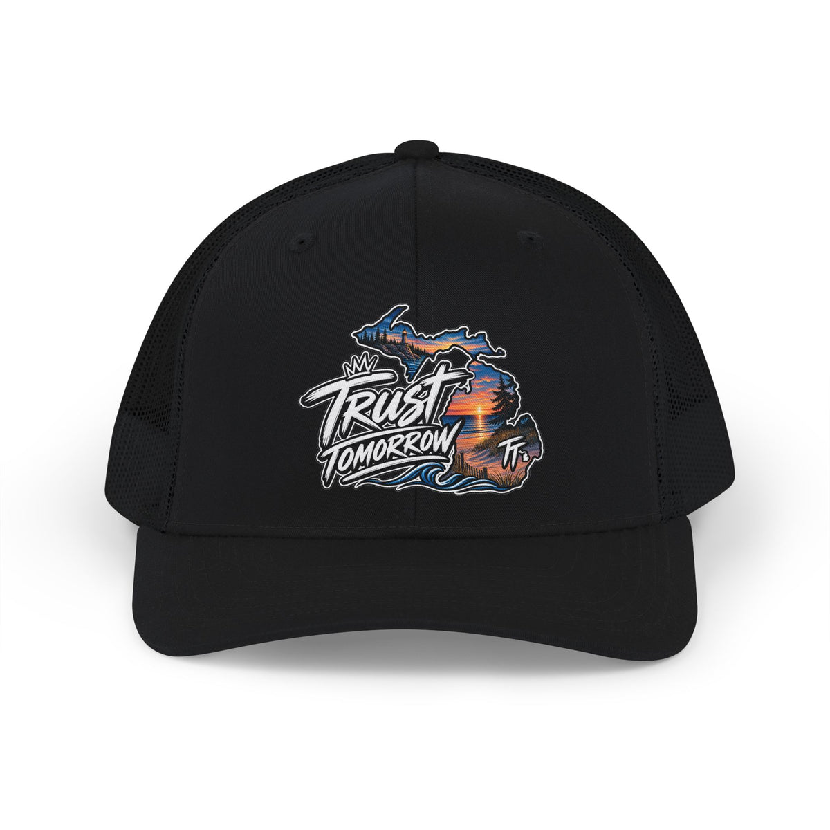 Trust Tomorrow Trucker Cap — Michigan Sunset Snapback
