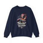 Trust Tomorrow American Eagle Sweatshirt — Patriotic 'Trust Tomorrow' Graphic Crewneck