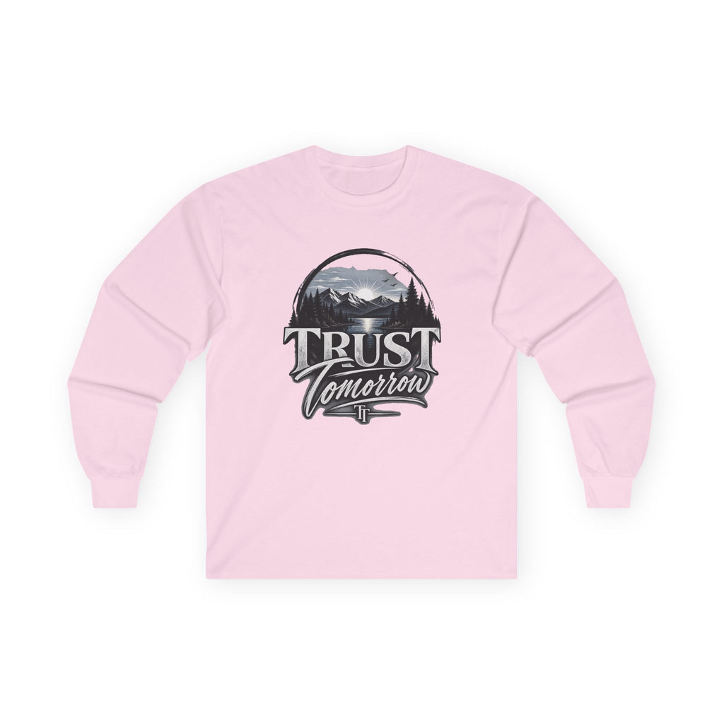 Trust Tomorrow Long Sleeve Tee — Vintage Mountain Graphic