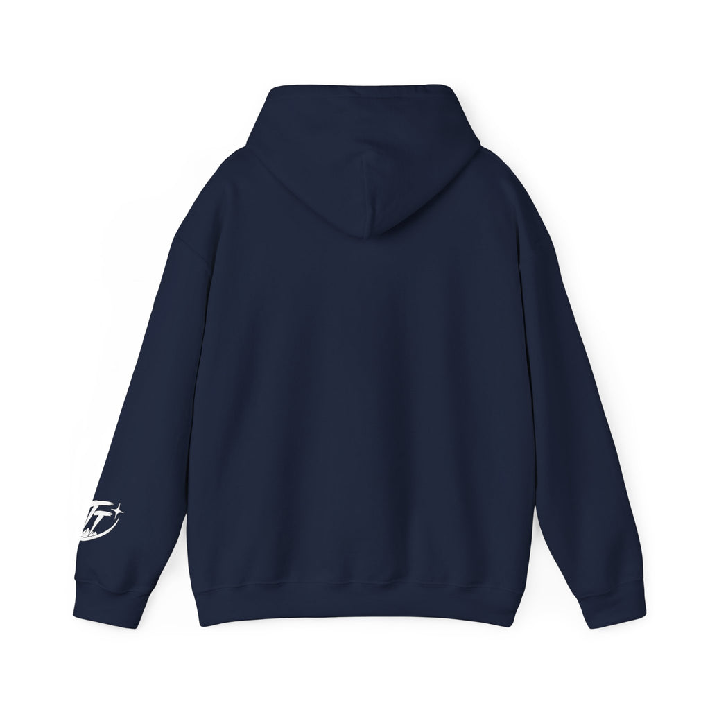 Trust Tomorrow Hoodie — Minimal White Pullover with Subtle Text