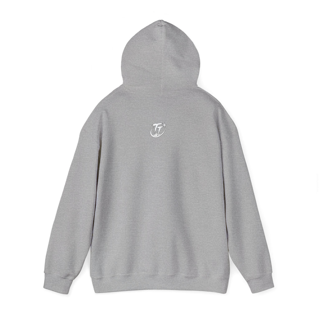 Floral Crescent Moon Hoodie — "Strong Mind, Gentle Heart" Comfort Sweatshirt
