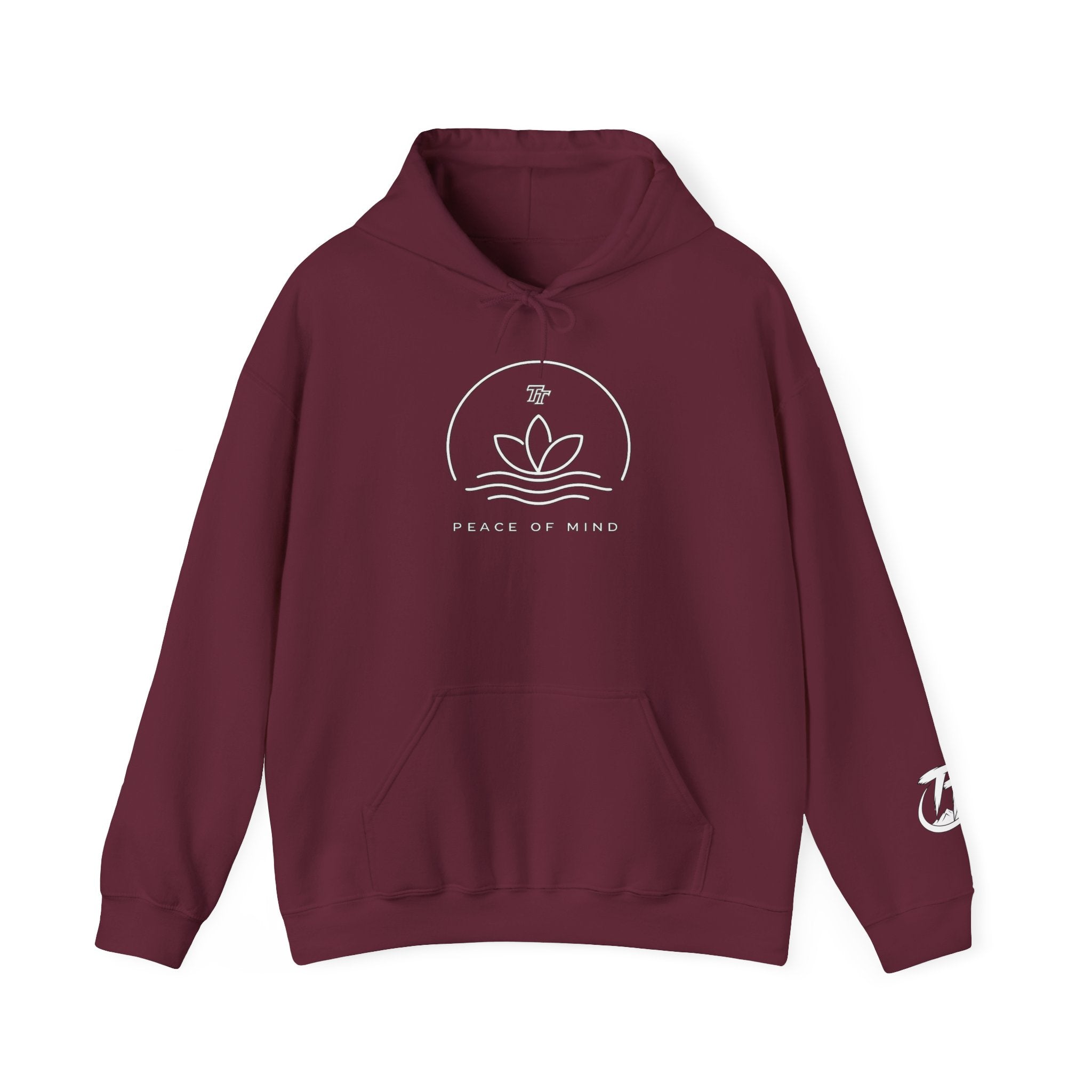 Peace of Mind Hoodie — Minimal Lotus Meditation Sweatshirt