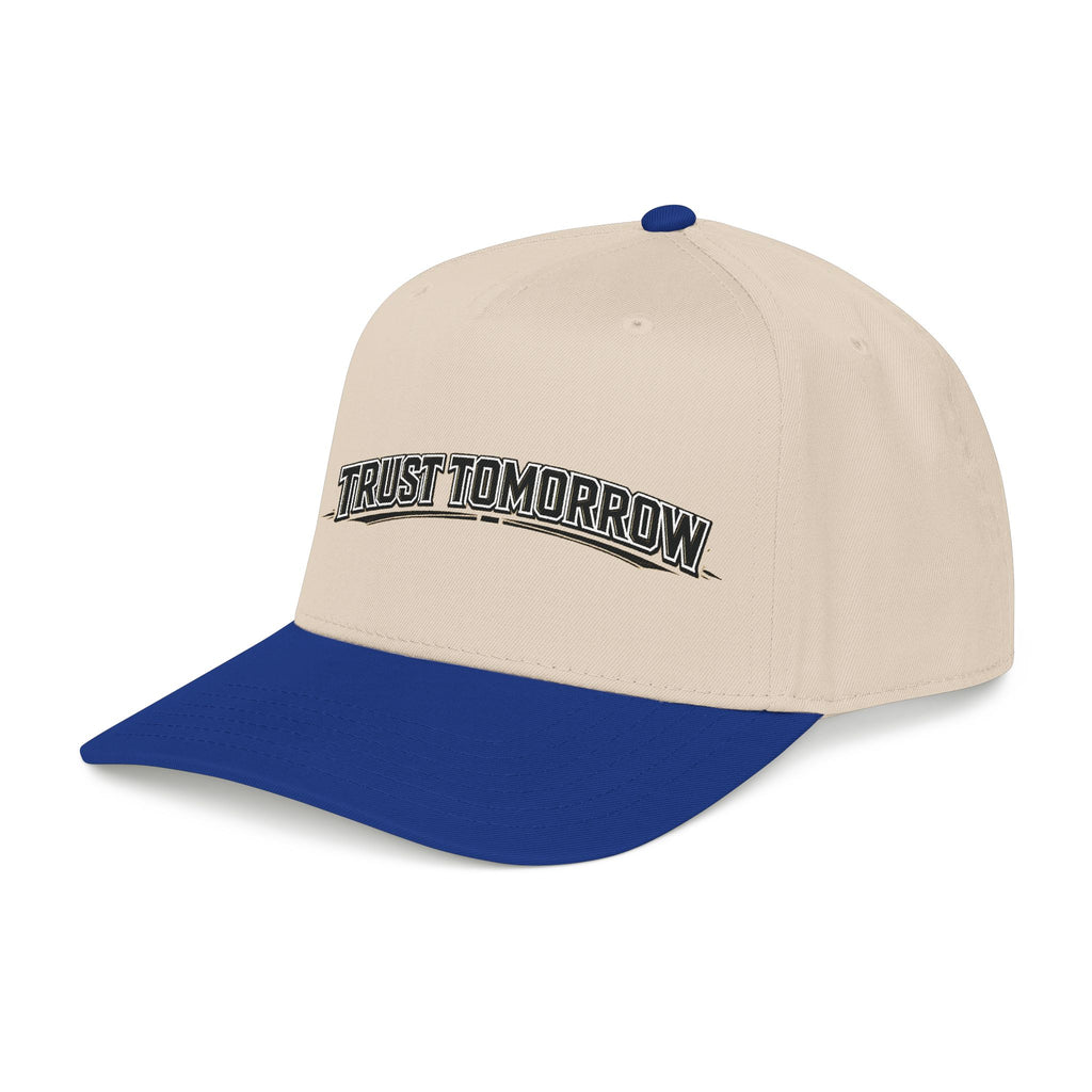 Trust Tomorrow Mid-Profile Baseball Cap — Retro Arch Embroidered Hat