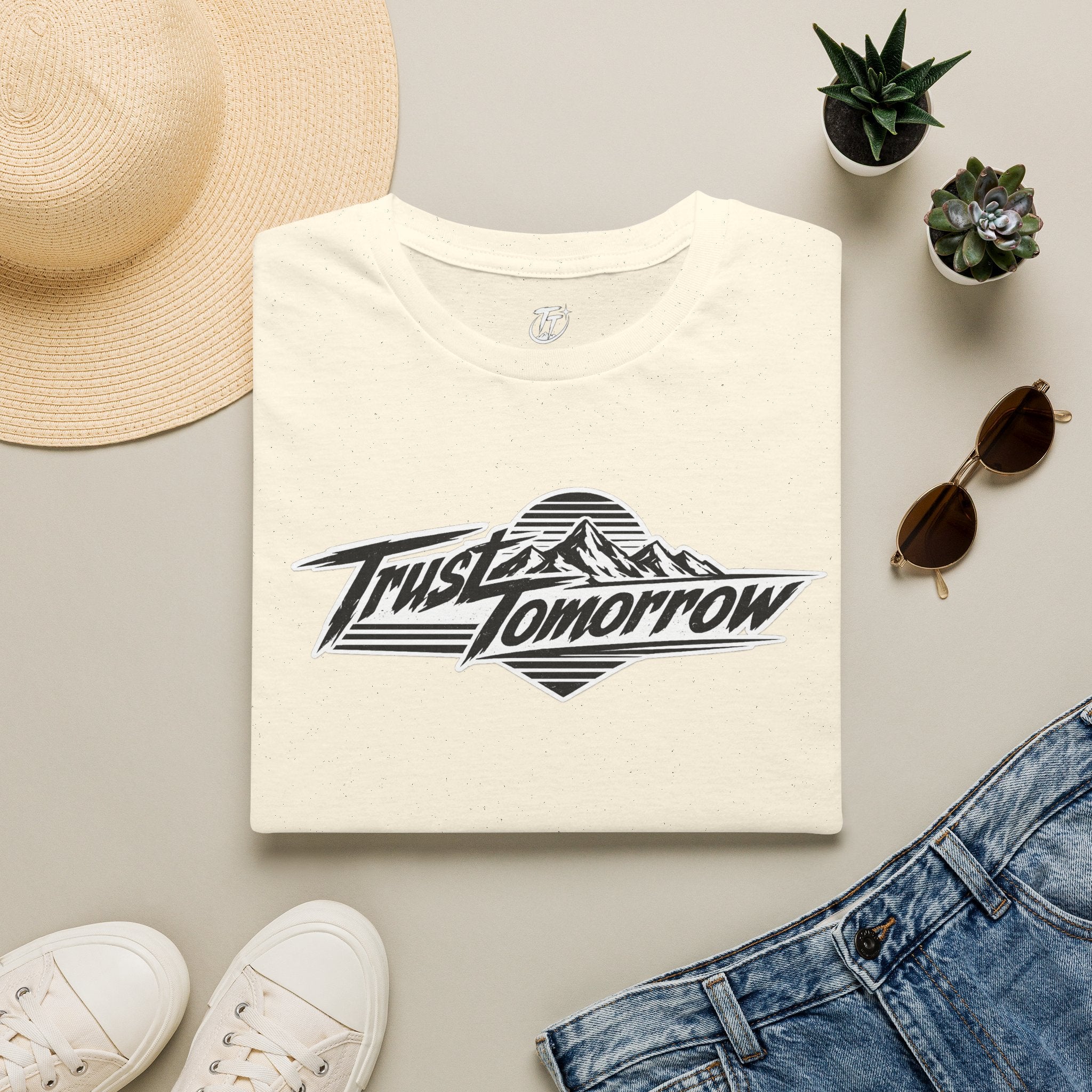 Trust Tomorrow T-Shirt — Vintage Mountain Motivation tee