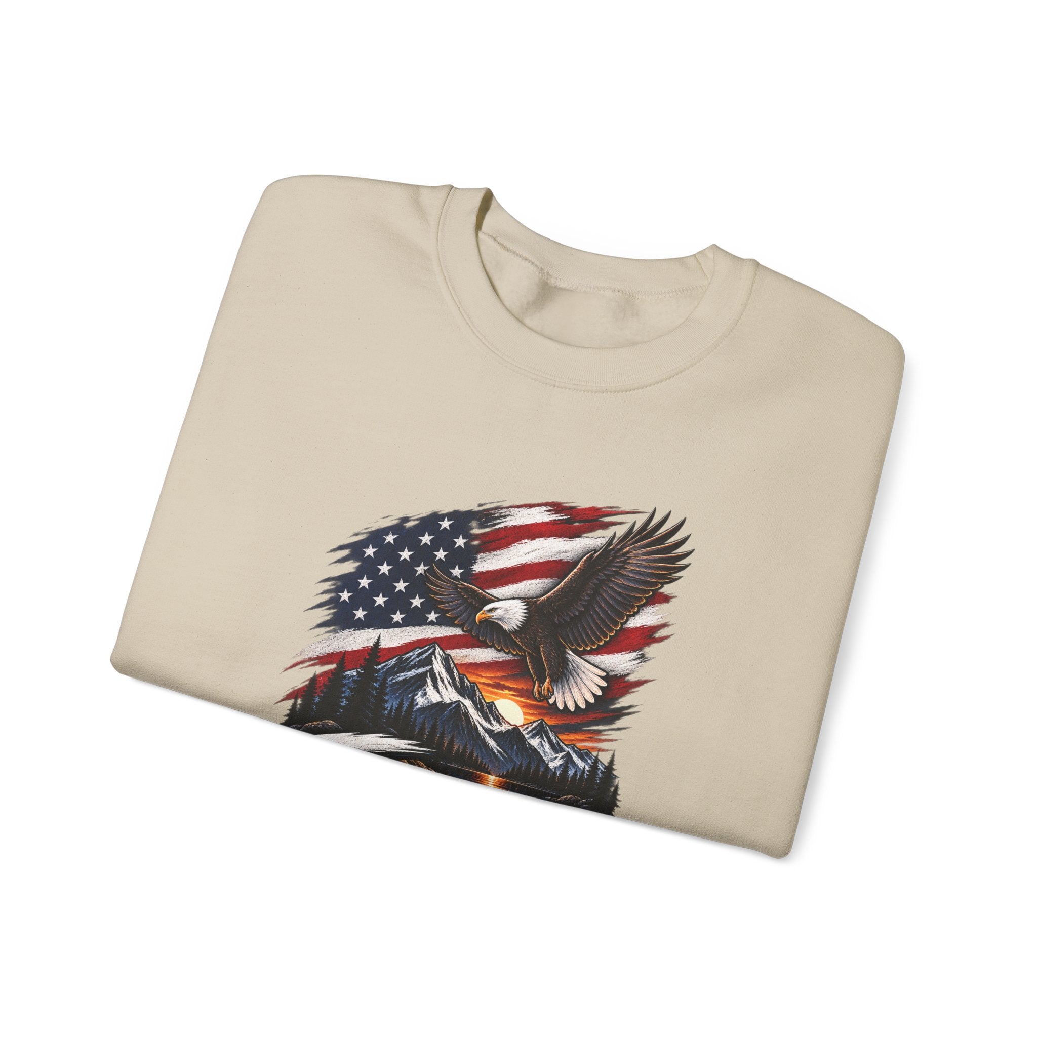 Trust Tomorrow American Eagle Sweatshirt — Patriotic 'Trust Tomorrow' Graphic Crewneck