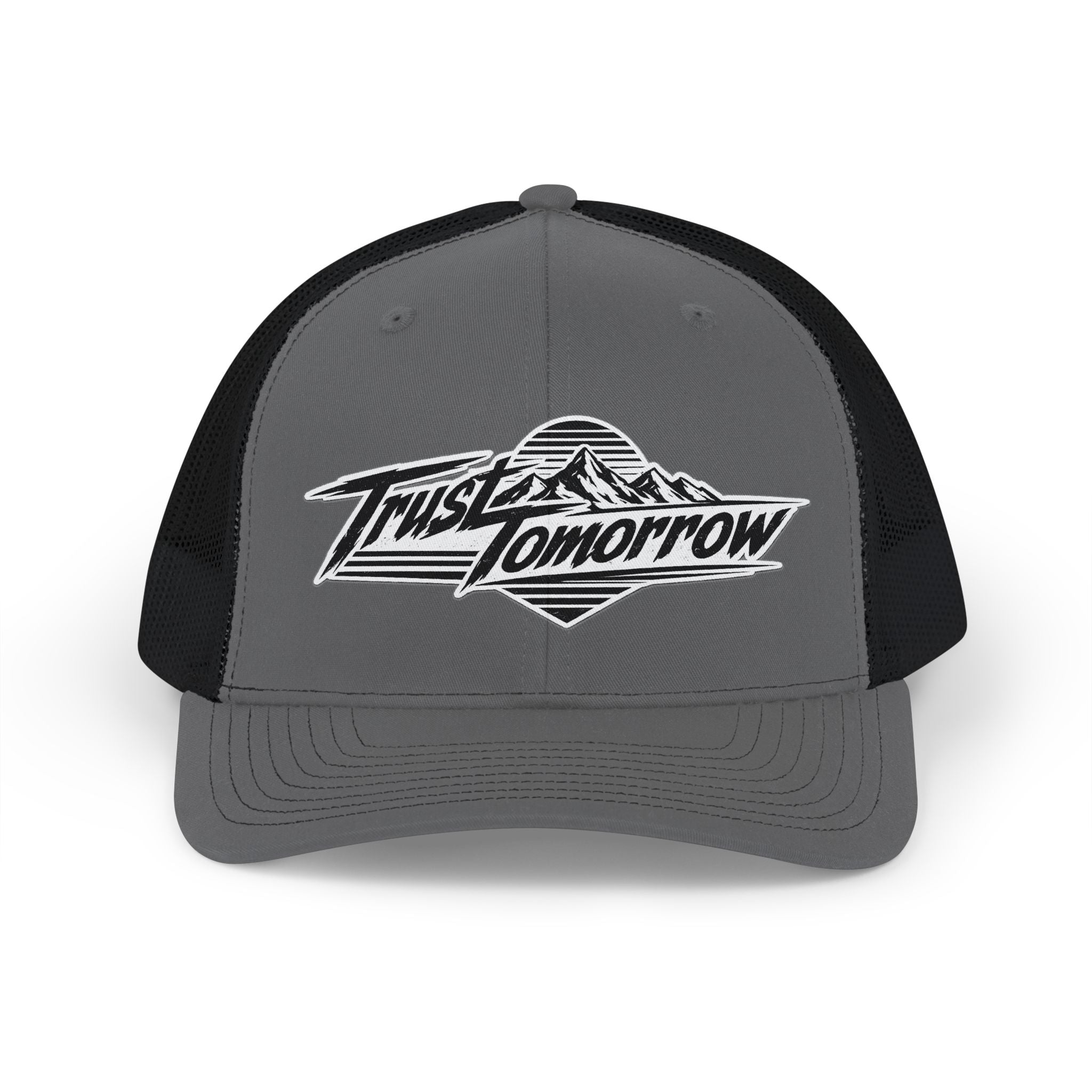 Trucker Cap — "Trust Tomorrow" Mountain Logo Snapback