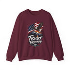 Trust Tomorrow American Eagle Sweatshirt — Patriotic 'Trust Tomorrow' Graphic Crewneck