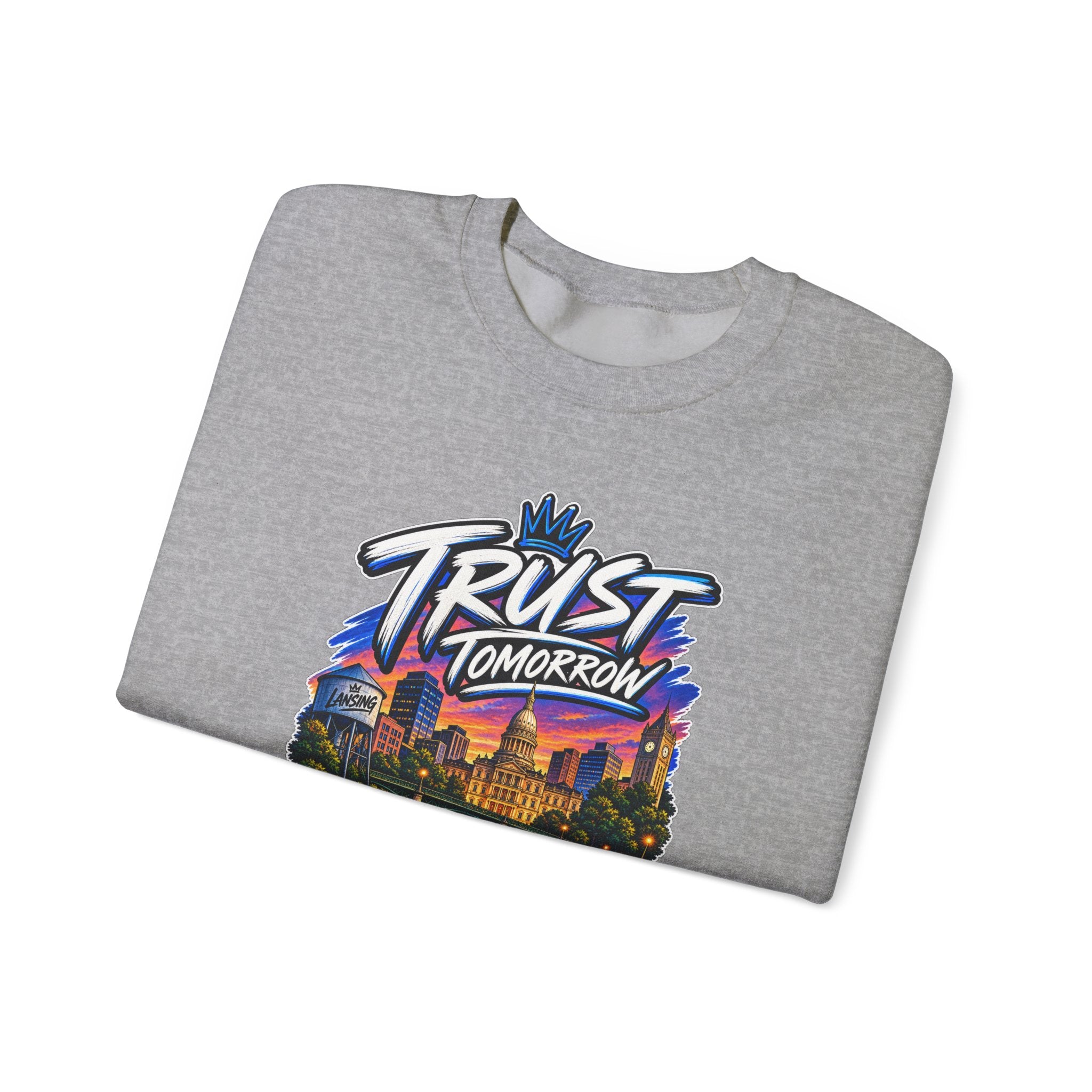 Lansing Skyline “Trust Tomorrow” Graphic Sweatshirt