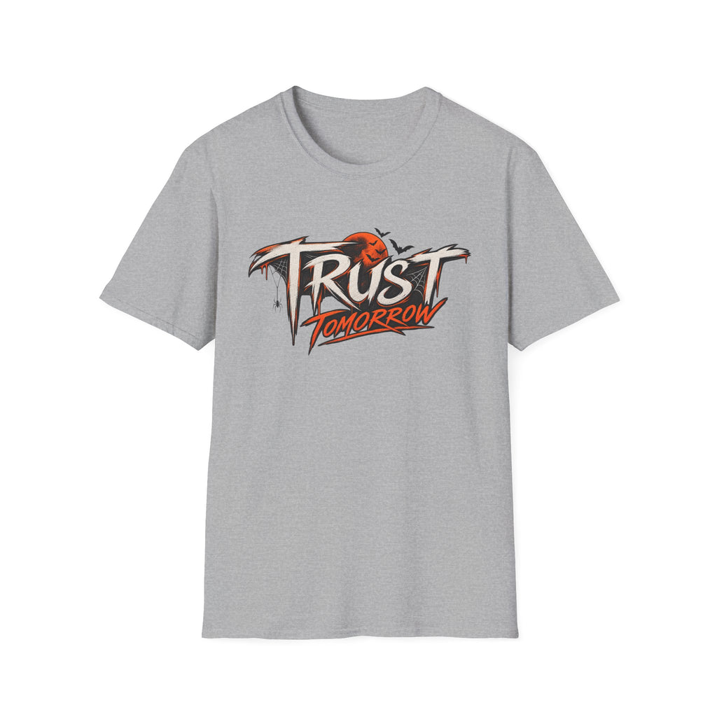 Trust Tomorrow T-Shirt — Inspirational Graphic Tee with Sunrise Design