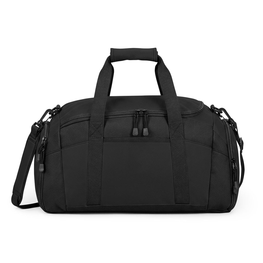 Trust Tomorrow' Black Gym Bag — Durable Sports Duffel with Shoulder Strap
