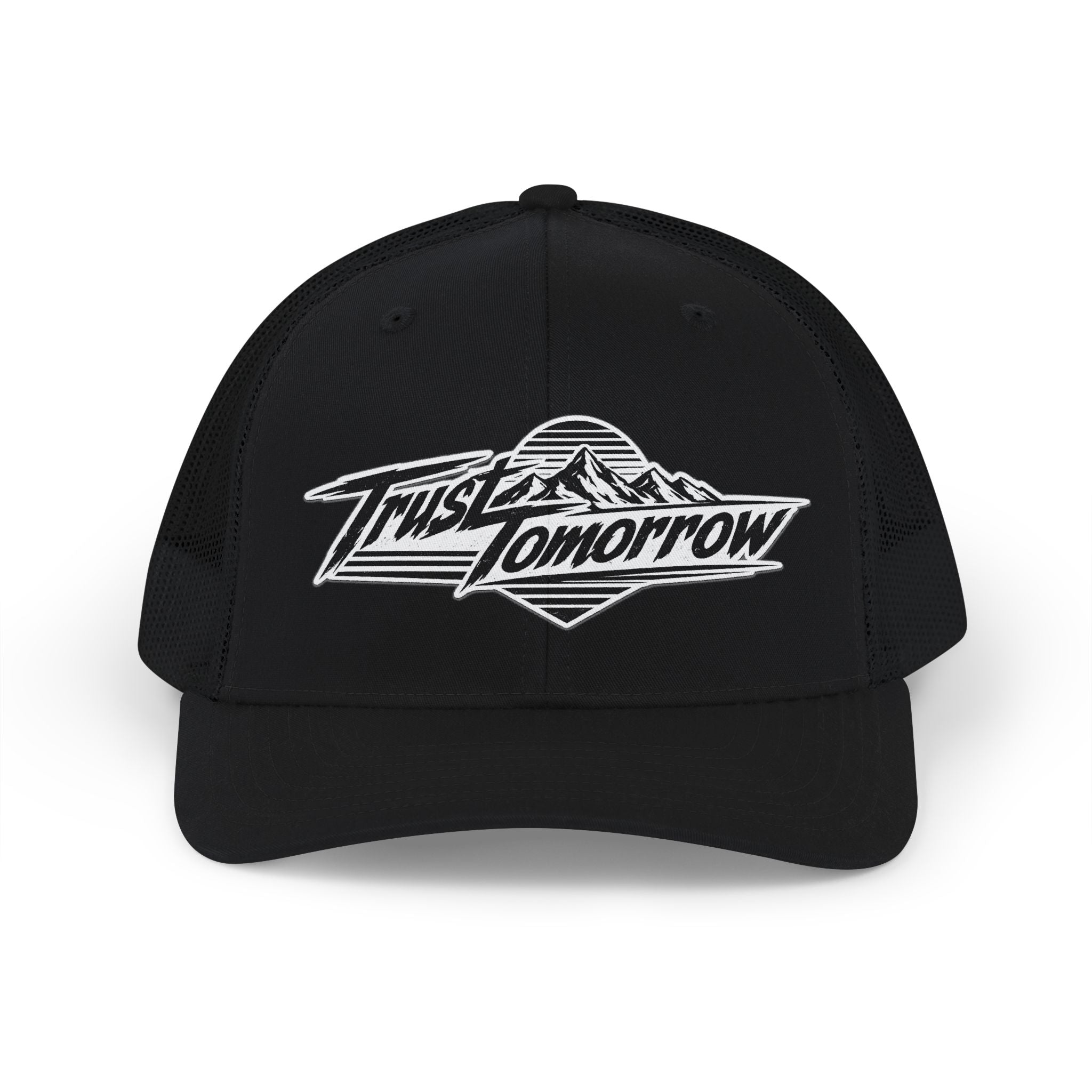 Trucker Cap — "Trust Tomorrow" Mountain Logo Snapback