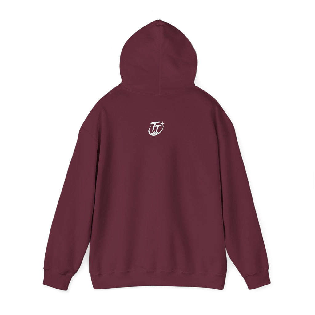 Floral Crescent Moon Hoodie — "Strong Mind, Gentle Heart" Comfort Sweatshirt