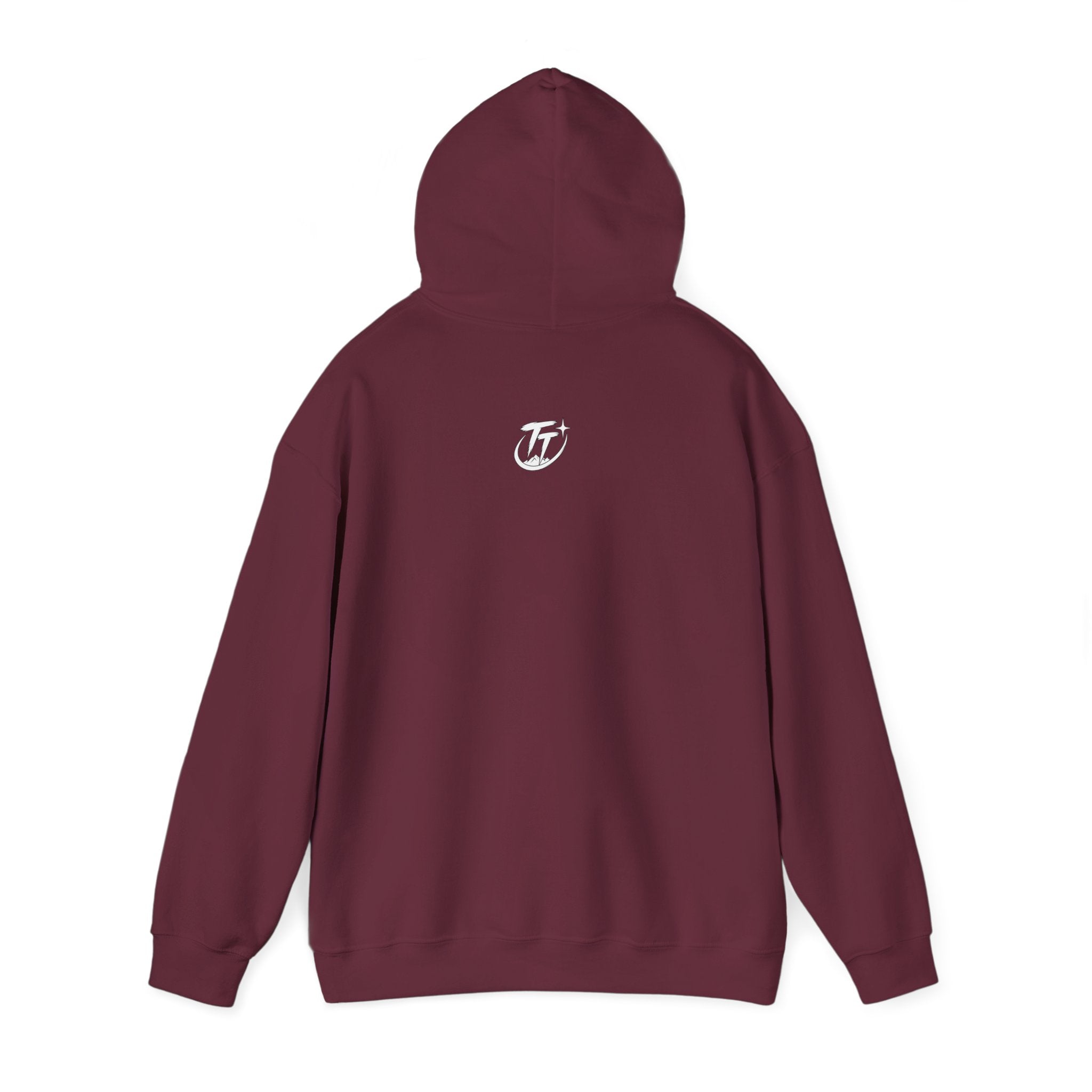 Floral Crescent Moon Hoodie — "Strong Mind, Gentle Heart" Comfort Sweatshirt