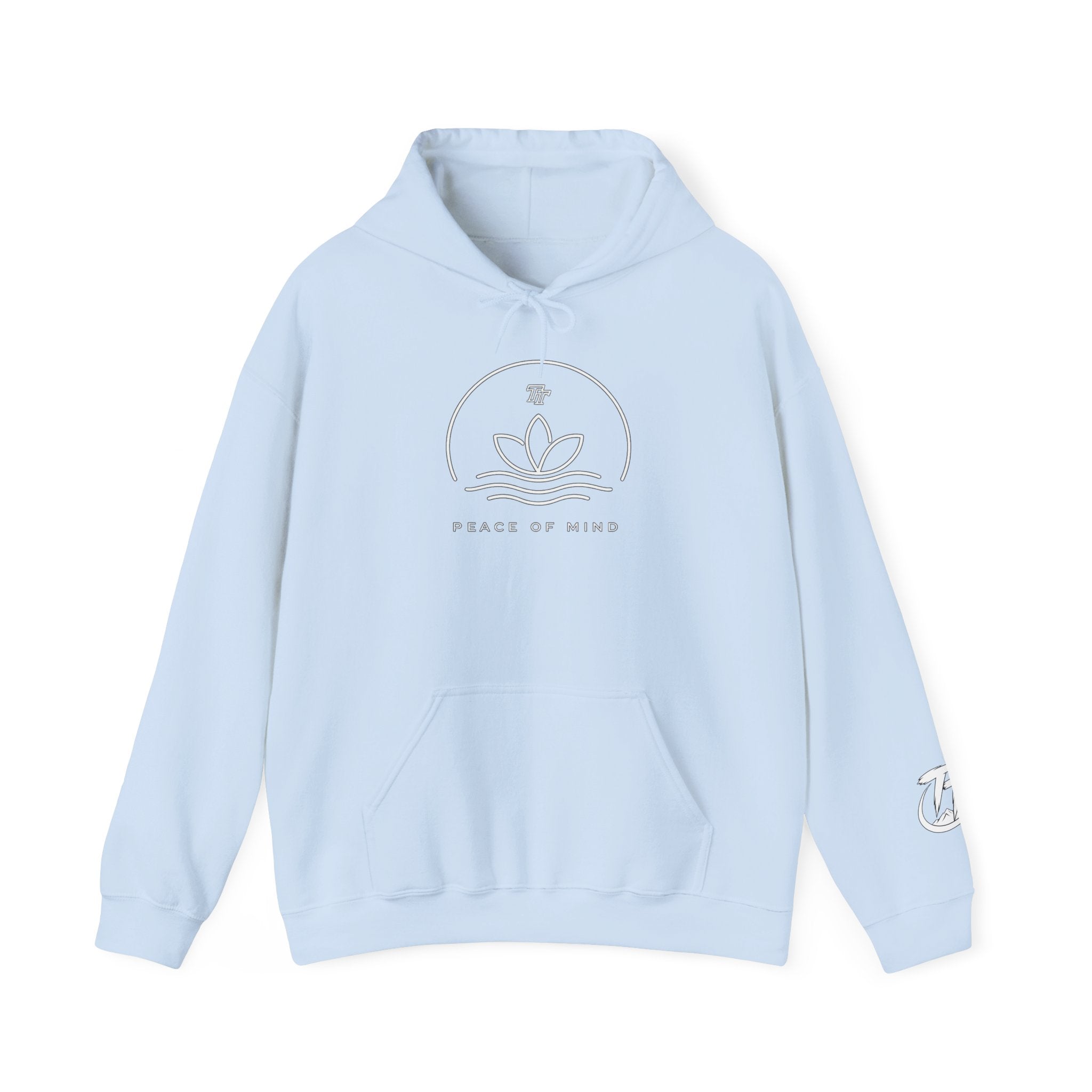 Peace of Mind Hoodie — Minimal Lotus Meditation Sweatshirt